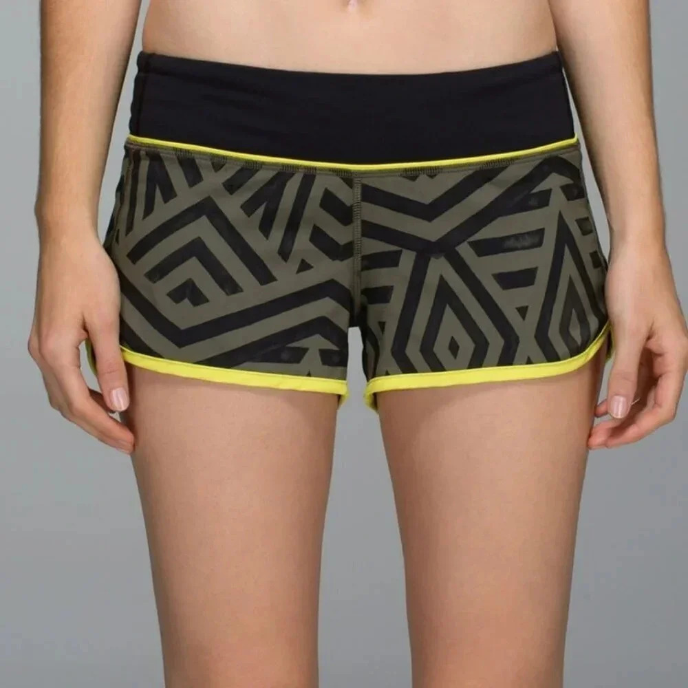 [6]Lululemon Speed Shorts Chevron Shuffle-4 way stretch